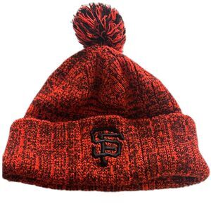 SF San Francisco Giants Pom Pom Beanie Hat Cap VINTAGE